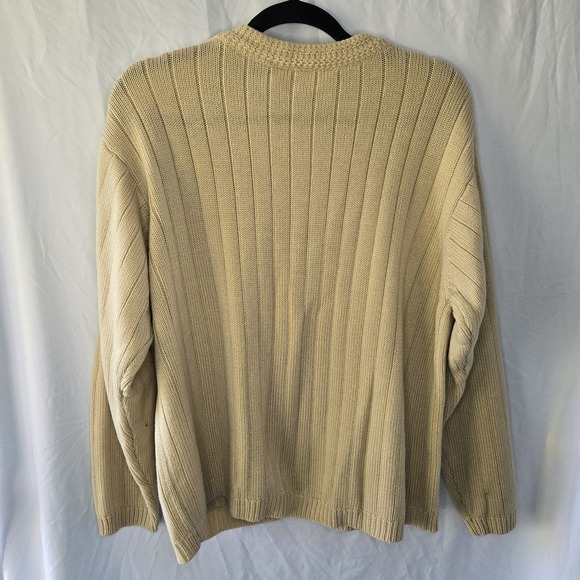 Vintage Carriage Court Cardigan Beige Women's Large Cottage Core Academia - Picture 4 of 7